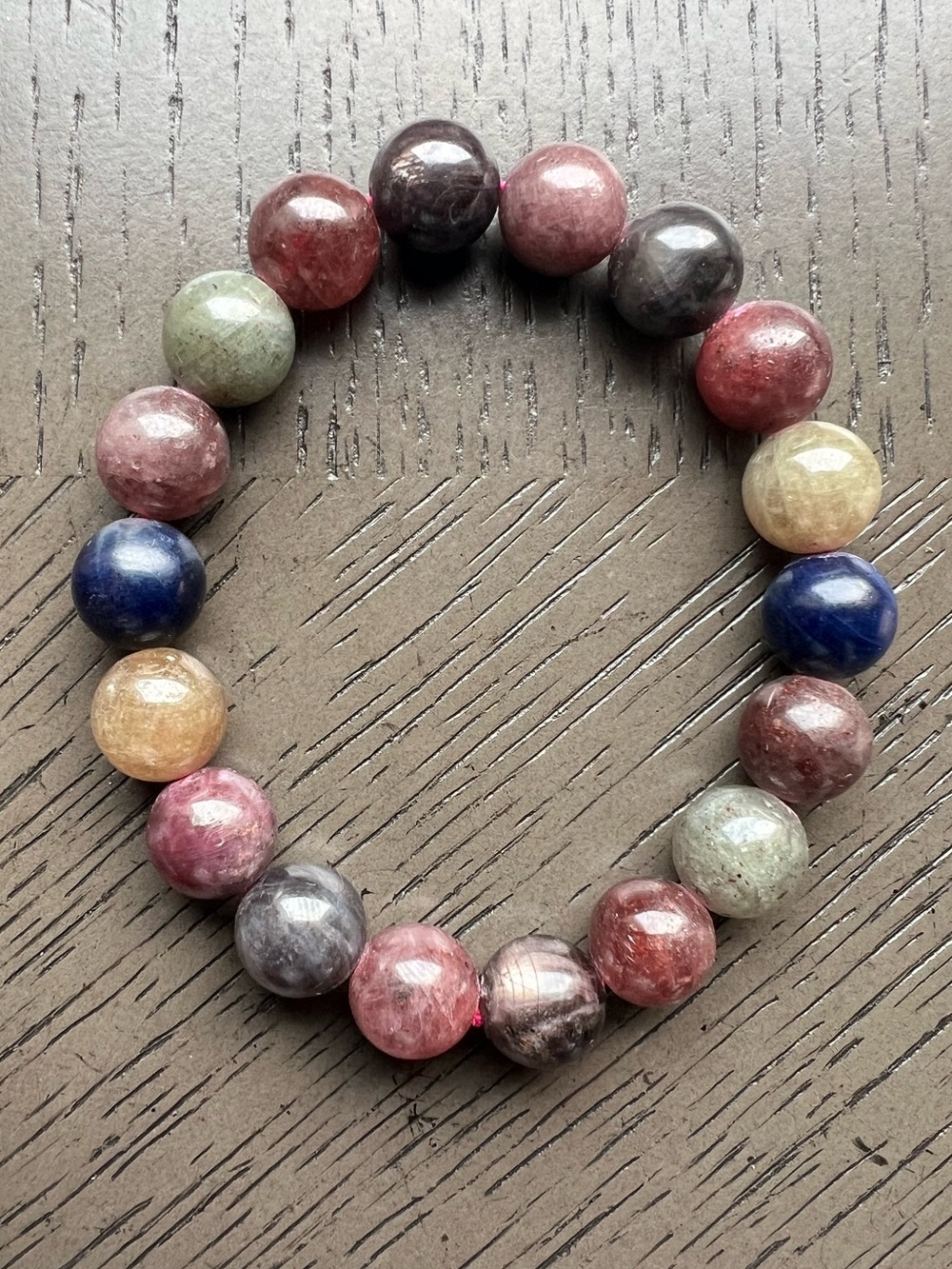 Colorful Sapphire bracelet 11mm SIZE 6.75’